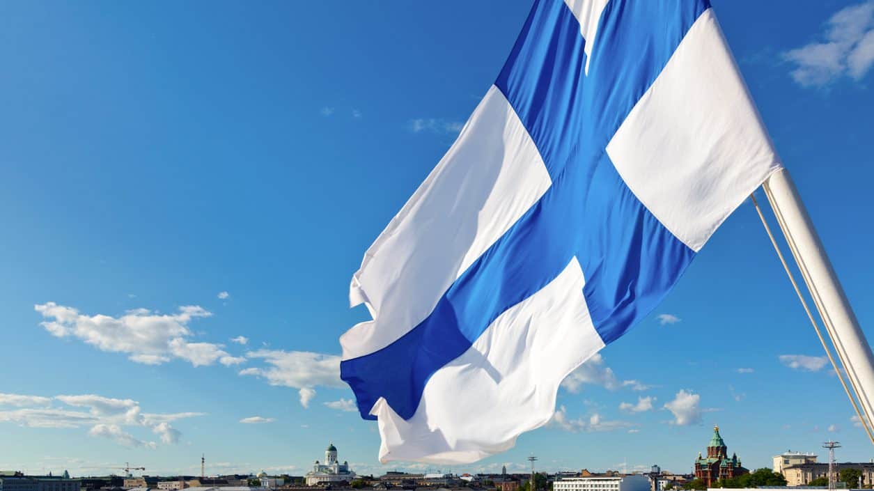 Waving Finnish Flag