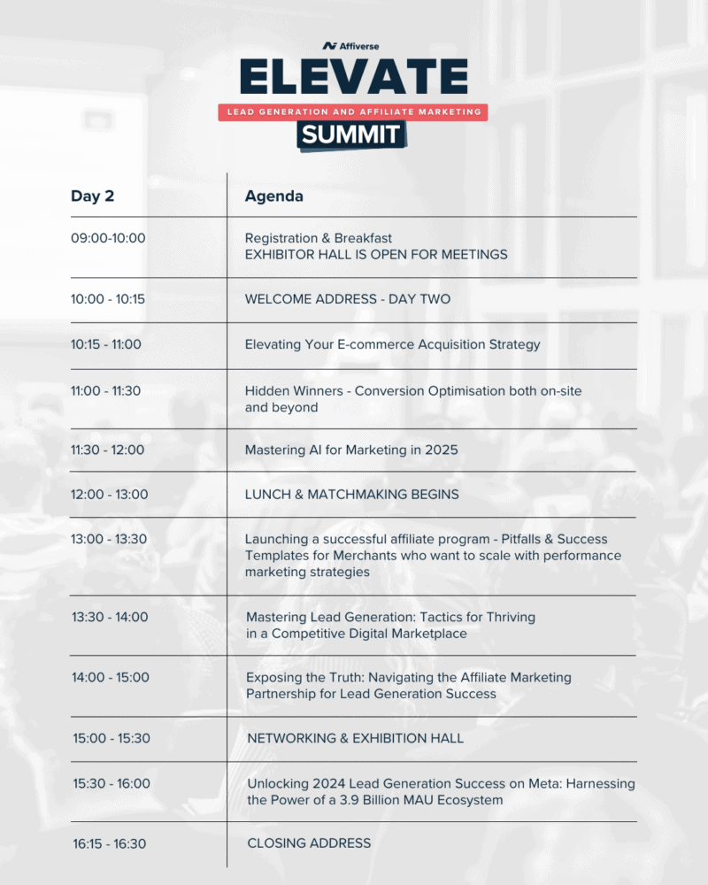 ELEVATE Agenda DAY 2 NEW