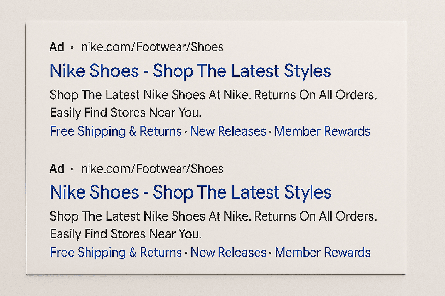 Google Add Nike