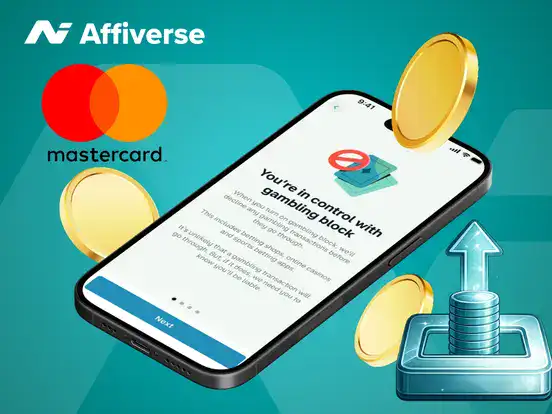 Mastercard gambling block screen shown on a mobile phone