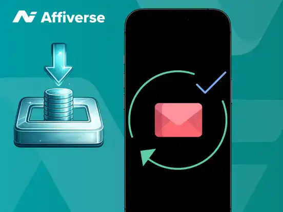 A smartphone showing floating message bubbles next to a red SMS notification icon.