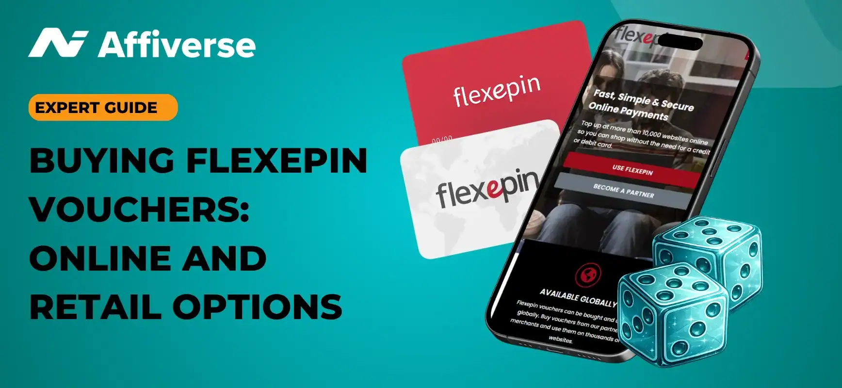 Banner with the text Buying Flexepin Vouchers: Online and Retail Options