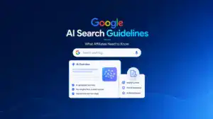 Google AI Search Guidelines graphic with Affiverse blog frame.