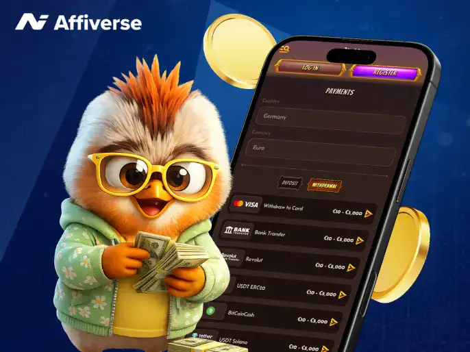 Casino withdrawal options on a mobile device