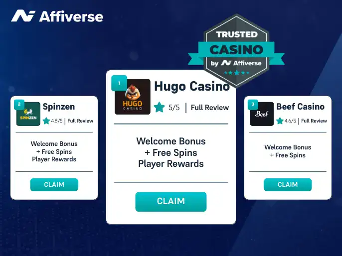 Trusted online casinos listed by Affiverse