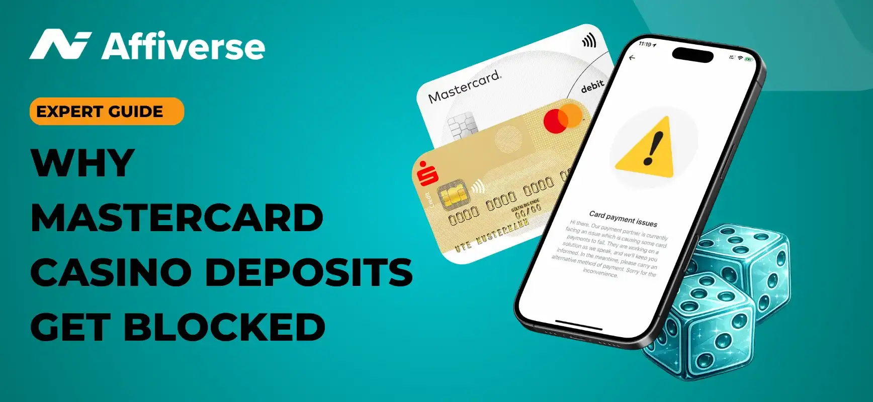Banner with the text Why Mastercard Casino Deposits Get Blocked