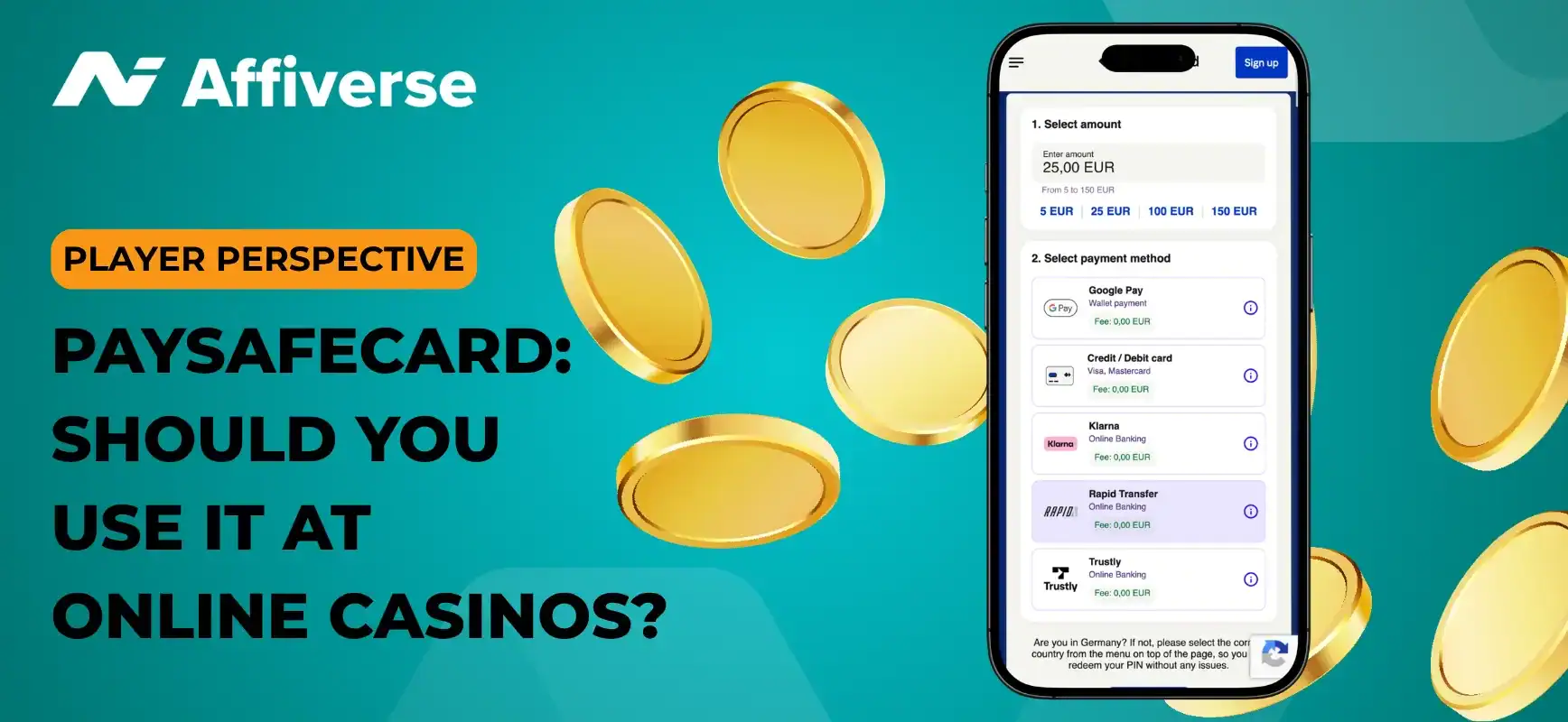 A banner about deciding on whether PaysafeCard is the right choice for you at online casinos.