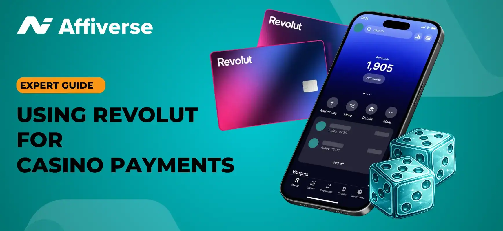 Banner with the text Using Revolut for Casino Payments