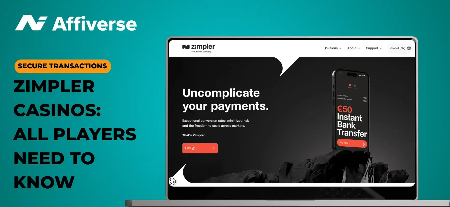 A banner about essential information on Zimpler casinos.