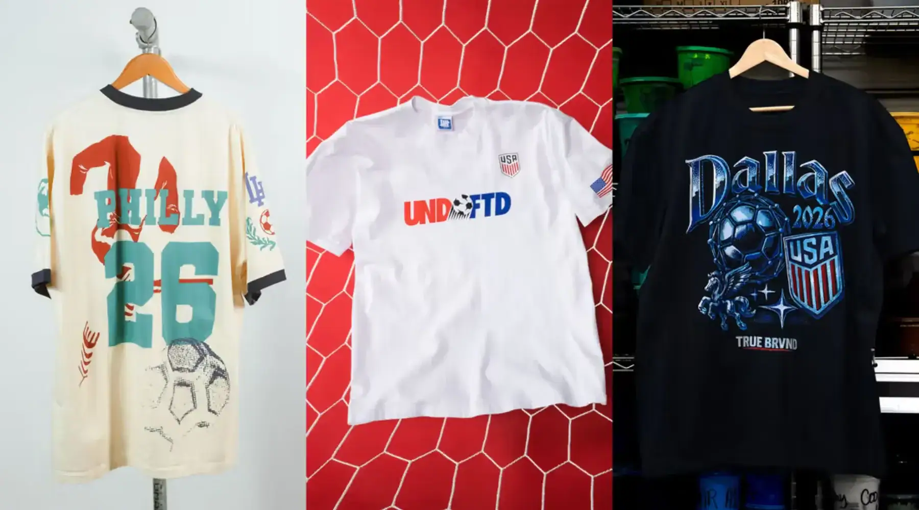 Three jerseys from the 11x11 Collab.