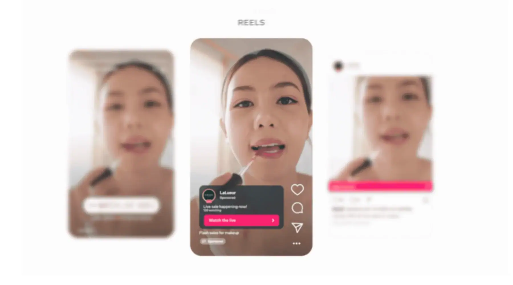 Image showing how Live Video Ads will work on Instagram.