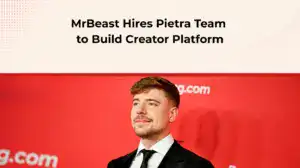MrBeast creator platform headline above red-carpet event photo.